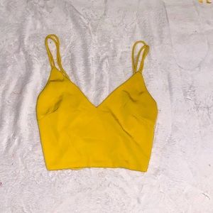 BY THE WAY YELLOW TIE TOP WOMENS XS